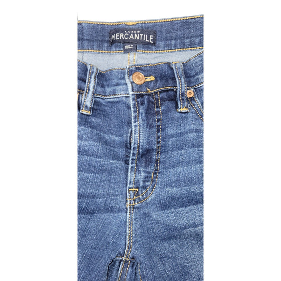 J Crew Mercantile Womens 27WX30L 5 Pocket Straight Leg Dark Wash Jean - Picture 4 of 10